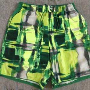nike mens swim trunks large Green
